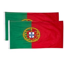 Banners de drapeaux Portugal 3x5 150x90cm National Hanging Flying Flying Fabric Polyester Fabric pour utilisation en plein air intérieure 5898344