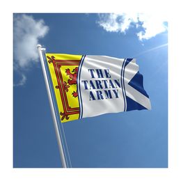 3x5 Schotland Scottish Tartan Army Flags Banner Custom 100D Polyester Printing Flag Club Festival snelle levering