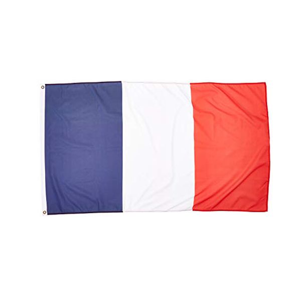 3x5ft 150x90cm drapeaux et bannières français personnalisés prix bon marché impression simple face 80% fond perdu, livraison gratuite