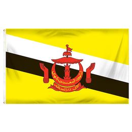 3x5ft 150x90cm Drapeau de Brunei Printed Polyester Hanging Bannières publicitaires d'usage, intérieur extérieur, Livraison gratuite