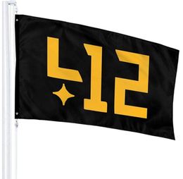 3x5ft 412 Pit Tsburgh Banner de drapeau léger 100d Tissu de polyester numérique imprimé suspension Flying Fast Livraison2574252