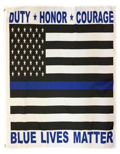 3x5ft 90x150 cm Ligne bleue mince drapeau drapeau honneur de courage vie de vie directe entièrement 4893816