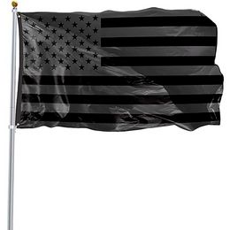 3x5ft Black American Flag Polyester No Quarter krijgt ons de VS Historische bescherming Banner Vlag Dubbelzijdig Indoor Outdoor 5910S