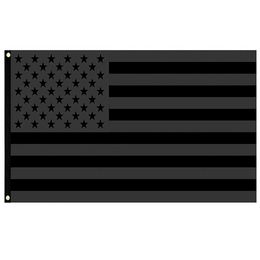 3x5ft Black American Flag Polyester No Quarter krijgt ons de VS Historische bescherming Banner Vlag Dubbelzijdig Indoor Outdoor 5910F