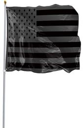 3x5ft Black American Flag Polyester No Quarter sera donné aux États-Unis de protection historique Banner Flags Single Side intérieur extérieur 8267891