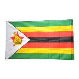 3x5ft Custom 150x90cm Zimbabwe vlaggen banner goedkope prijs outdoor indoor hangende promotie banners reclame, drop shipping