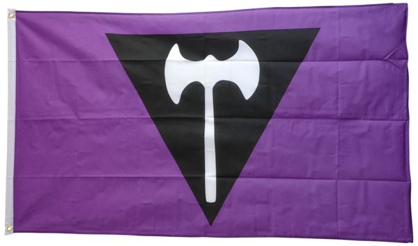 3X5FT Custom Labrys Pride Flag and Banner Interior exterior de alta calidad con ojales de latón, poliéster impreso digital, envío gratis