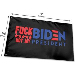 3x5ft Personnalisé Pas Biden Pas Mon Président Drapeaux, Impression Personnalisée Drapeaux Bannières Polyester 100D, Festival, Drop Shipping