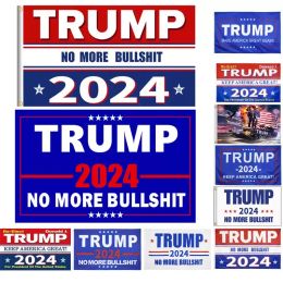 Impression numérique de 3x5ft Trump 2024 Flag US Élection présidentielle Trump No More Bullshit Campagne Flags Nouveau expédition rapide