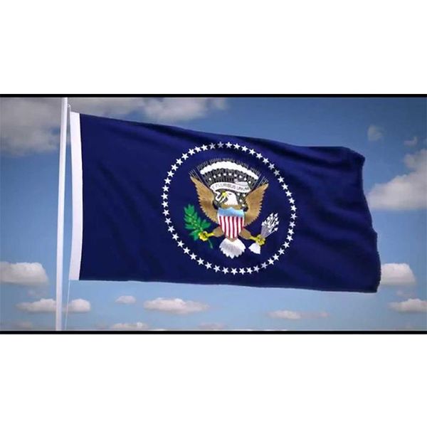 3x5ft Drapeau du président des États-Unis Bannières intérieures extérieures de haute qualité Publicité, Polyester imprimé numérique