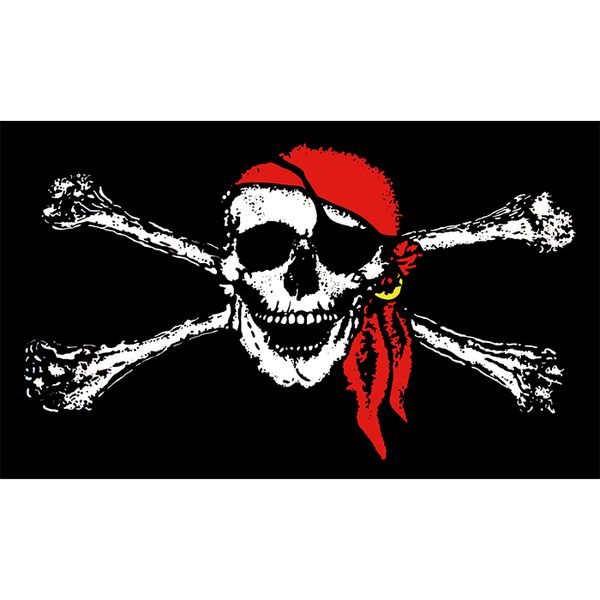 Bandera pirata Jolly Roger de 3x5 pies, poliéster impreso digital para interiores y exteriores con sangrado al 80%, doble costura, envío gratis