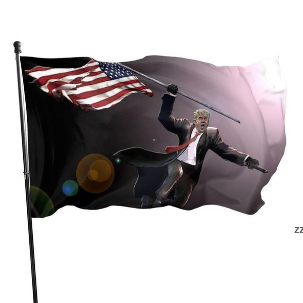 3x5ft Keep America Great First Tank Hero Donald Trump Drapeau Bannière Drapeau Double Face Intérieur Extérieur 90x150cm DHL Shipping