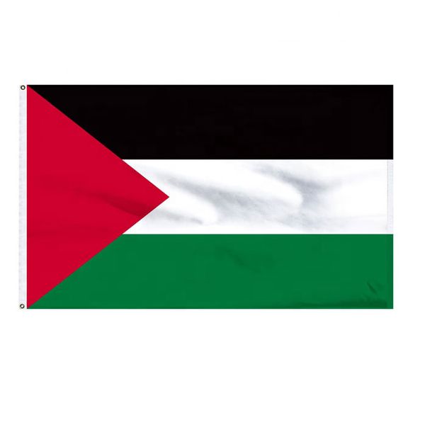 Drapeaux de palestines 3x5ft, polyester 100d, styles différents, impression numérique nationale Tous les pays, pour une utilisation en intérieur de plein air