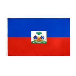 3x5Fts 90x150 cm Haïtiaanse Nationale Vlaggen Banner Haïti vlag Polyester Banner voor Indoor Outdoor Decoratie Directe Fabriek Groothandel
