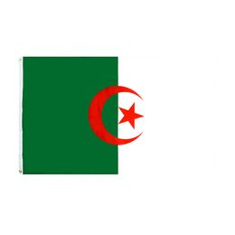 3x5Fts 90x150cm Drapeaux de la République démocratique populaire d'Algérie Bannière de drapeau de l'Algérie pour la décoration intérieure et extérieure, vente en gros directe en usine