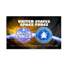 3x5fts 90x150cm drapeau USSF Us Space Force Command drapeau direct Direct Factory Wholesale 100% polyester