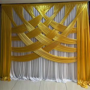 Rideau en tissu de fond de mariage haut de gamme 3x6m, écran en soie de glace croisée de forme Variable pour décoration de scène de fête, accessoires de photographie de scène