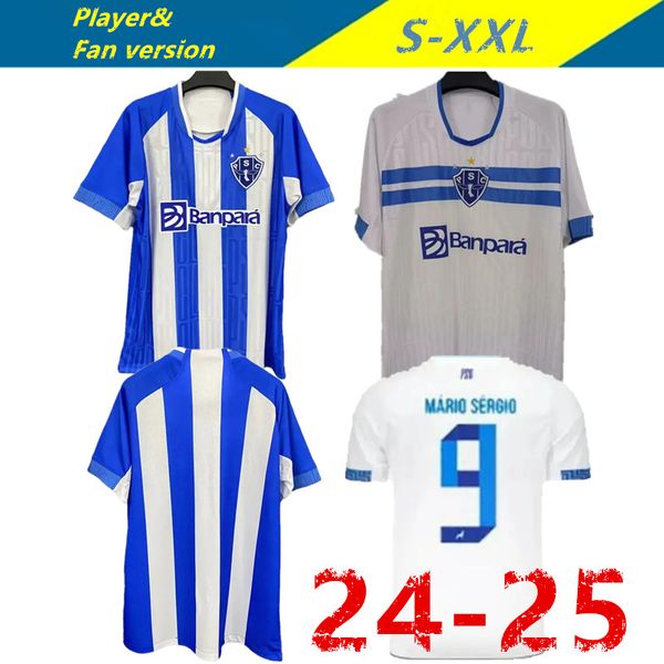 3xl 24/25 Jerseys de football Paysandu Sport Club Ricardinho Hernandez Bileu 2024 2025 Bruno Eric Alves Dalberto Home Away Football Shirts S-4XL