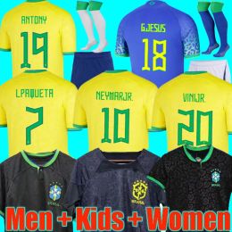3xl 4xl 2022 brasil BRÉSIL maillots de football Camiseta de futbol ANTONY PAQUETA COUTINHO maillot de football JÉSUS MARCELO CASEMIRO 22 23 maillots hommes femmes enfants ENSEMBLES