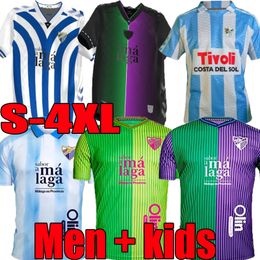 3xl 4xl 2023 2024 2025 Camiseta Malaga Cf Soccer Jersey 120 Aniversario Remake retro 23 24 25 camisas de fútbol en casa Hombres niños Bustinza M. Juande Febas Alex