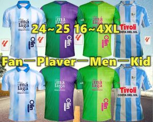 3xl 4xl 2023 2024 2025 Camiseta Malaga CF Soccer Jersey 120 Aniversario Remake Retro 23 24 25 Home voetbal shirts Mannen kinderen Bustinza M. Juande Febas Alex Concept Kit