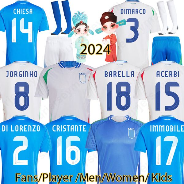 3XL 4XL 2024 Italiano 125 Aniversario ITALYS camisetas de fútbol 24 25 CHIESA JORGINHO hombres niños kit INMÓVIL BARELLA ACERBI CRISTANTE finales Pelegrini CAMISETAS DE FÚTBOL 214