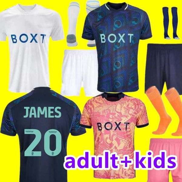 3XL 4XL 22 23 24 BAMFORD PIROE Leeds Unitedes camisetas de fútbol 2023 2024 tercer AMPADU Adams Aaronson GREY HARRISON adultos niños hogar lejos camiseta de fútbol naranja