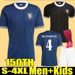 3XL 4XL 23 24 Schotland 150e verjaardag voetbalshirts blauw Speciale editie Home 2023 2024 McGINN ROBERTSON voetbalshirt 23 24 uniformen heren kindertenue uniform
