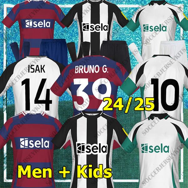 3xl 4xl 23 24 25 Green New Castle Isak Soccer Jersey United Tonali Match Edition Botman Bruno Wilson Joelinton Nufc Football Shirt Gordon Trippier Men Kit Kid Kid