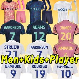 3XL 4XL 23 24 BAMFORD Llorente RODRIGO Leeds Unitedes voetbalshirts 2023 2024 Adams Aaronson HARRISON Sinisterra JAMES Heren kinderkit voetbalshirt Fans Speler