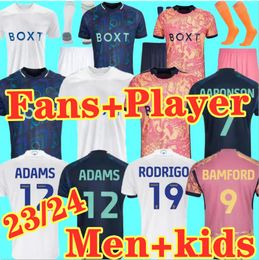 3XL 4XL 23 24 BAMFORD Llorente Soccer Jerseys RODRIGO Leeds Unitedes 2023 2024 Adams AARONSON HARRISON Sinisterra JAMES Maillots Football Kids Kit Football Shirt