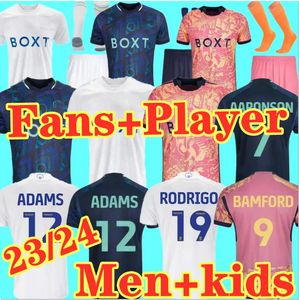 3XL 4XL 23 24 BAMFORD Llorente voetbalshirts RODRIGO Leeds Unitedes 2023 2024 Adams AARONSON HARRISON Sinisterra JAMES Maillots voetbal kindertenue voetbalshirt