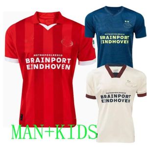 3xl 4xl 23 24 Eindhovens Away Soccer Jerseys 2023 2024 PSVS HAFAIR SILVA HOME AWA FOOTBALT Shirts Men Kids 318T