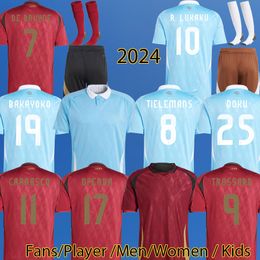 24 25 Belgique Faes Trossard Soccer Jerseys Football Shirt Lukebakio Doku de Bruyne Batshuayi 2024 Men Kitst.Hazard Sarabia Jersey