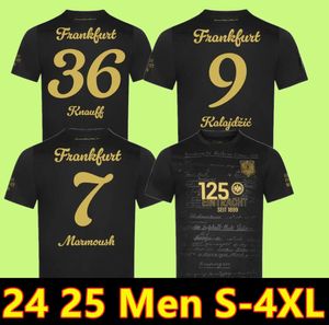 2024-2025 Eintracht Frankfurt Kit anniversaire 125 ans DFB POKAL FINAL Kit Maillots de football 2024 2025 RODE ACHE Maillot de football Uniforme 125ème or noir