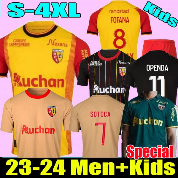 3XL 4XL 23 24 RC Lente Tercera visitante Maillot Jerseys de fútbol 2023 2024 Santa Bárbara KAKUTA OPENDA GANAGO SOTOCA FOFANA FORTES BUKSA CABOT Camisetas de fútbol Hombres Niños