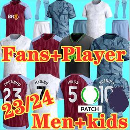 3XL 4XL 23 24 Voetbalshirts 2023 2024 Kinderen Thuisvoetbal AsTonS Shirt Uit derde Camisetas E.MARTINEZ BUENDIA WATKINS Kamara Maillot Zwart doelman