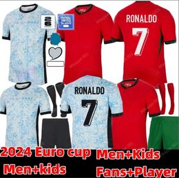 3xl 4xl 24 25 Portugal voetbalshirts Ronaldo Retro lange mouwen Portugese truien Joao Felix Ruben Neves Diogo Portugieser voetbalshirt team Mannen Kids Kit