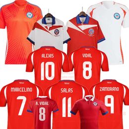 3xl 4xl Chile 2024 Copa America Soccer Jerseys Alexis Osorio Salas Zamorano 1998 2014 Thuis weg retro voetbalshirt Vidal Vargas 24 25 voetbalkit