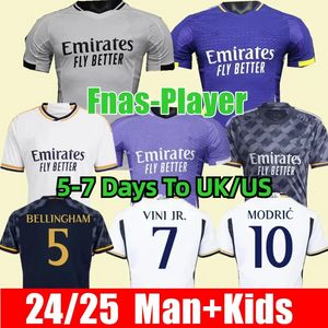 3XL 4XL FANS Player Version Arda Guler Soccer Jerseys VINI JR Kits Rodrygo Camisetas de futbol Real Madrid Bellingham 2023 2024 Maillot de football pour enfants Gardien de but