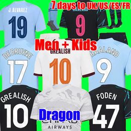 XXXL 4XL HAALAND JERSEYS DE FÚTBOL GREALISH BERNARDO MANS CIUDADES 23 24 Fans versión del jugador DE BRUYNE FODEN GVARDIOL RODRI ALVAREZ 2023 2024 camisetas de fútbol camiseta kit para niños