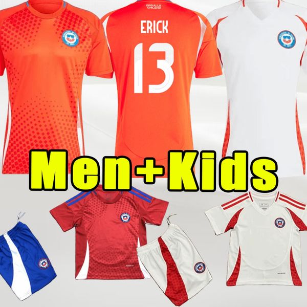 2024 2025 Chile camisetas de fútbol chileno local visitante 24-25 Vidal Alexis Sánchez Felipe Mora Erick Pulgar camiseta de fútbol uniforme tailandés hombres niños camisetas de fútbol