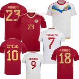 3xl 4xl Venezuela 2024 Copa América Jerseys Rondon Savarino Soteldo Home Away Fútbol Camisas de fútbol Cordova Biños Kit para niños 24 25 25