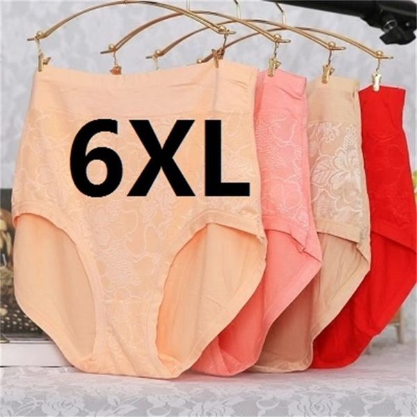 3XL 6XL 7XL Calzoncillos súper grandes para mujer Calzoncillos de mujer Ropa interior de fibra de bambú Alta calidad 5 piezas / lotes 2011142380