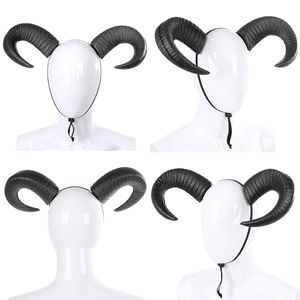 3XUA Devil Horn Headband Cosplay Hoofddeksels voor Halloween Party Wear Ox Horn Hair Band Birthday Headpiece Party Supplies