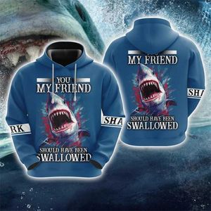 3yab heren Harajuku Fashion Shark grafische sweatshirts aanvallen jagende hoodies voor mannen kleding zeevaart tracksuit cartoon pullovers y2k tops 240424