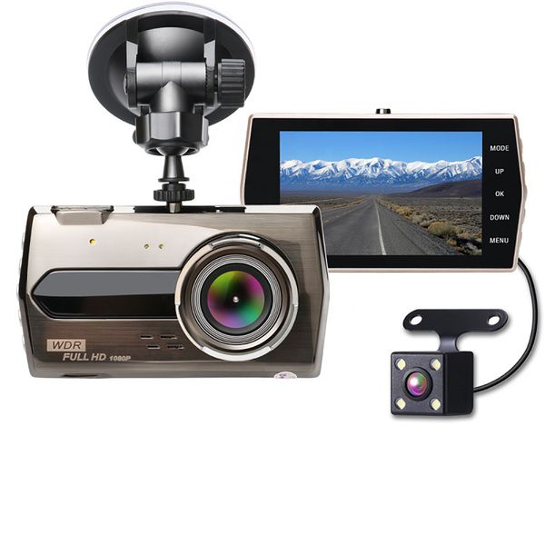 4.0 pouces voiture DVR Full HD 1080P caméra de recul enregistreur vidéo boîte noire Vision nocturne Dashcam accessoires de voiture multi-langue V5