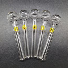 4.0inchs Glas Olie Brander Pijp Apporx Dikke Pyrex Clear Tube Tabak Kruid Hand Lepel Pijpen Voor Roken Accessoires