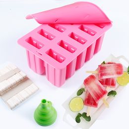 4/10 Cavity Ice Crème Moule de silicone pour la cuisson de glaçons Cube Maker Desserts Plateau DIY DIY HATTERNE HOMEMADE POPSILE MOLD KITCH