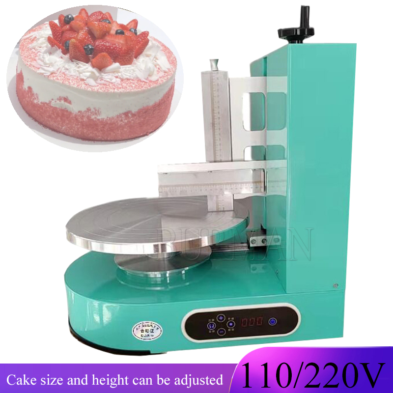 4-12 inç Büyük Doğum Günü Pastası Krem Buzlanma Kaplama Makinesi 110V 220V Ekmek Düğün Tereyağı Yayılıyor